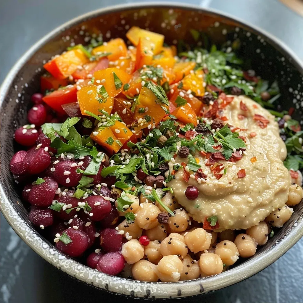 ['A close-up view of a vibrant bowl filled with quinoa, sautéed oyster mushrooms, and colorful roasted beets.', 'A side-angle shot of a healthy bowl featuring cooked quinoa, garlic sautéed oyster mushrooms, and fresh parsley.', 'A detailed close-up showing a bowl of quinoa topped with golden oyster mushrooms, roasted beets, and tahini dressing.', 'A close-up image of a colorful grain bowl with quinoa, oyster mushrooms, broccoli, and a drizzle of tahini dressing.']