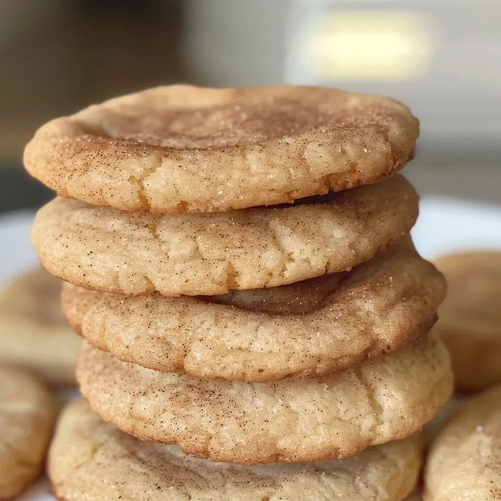['Close-up view of warm Braune Butter Kürbis Snickerdoodles on a plate, showcasing their golden-brown color.', 'Side view of Braune Butter Kürbis Snickerdoodles with a soft texture, dusted with cinnamon sugar.', 'Delicious Braune Butter Kürbis Snickerdoodles arranged on a wooden table, highlighting their chewy appearance.', 'A group of freshly baked Braune Butter Kürbis Snickerdoodles, emphasizing their inviting, crumbly edges.']