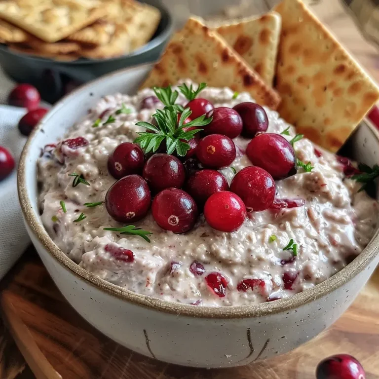 ['A close-up side view of a creamy cranberry dip in a bowl.', 'A detailed shot displaying a vibrant cranberry dip with a smooth texture.', 'A side view of cranberry dip, highlighting its rich color and creamy consistency.', 'Close-up image of a luscious cranberry dip in a rustic bowl on a wooden table.']