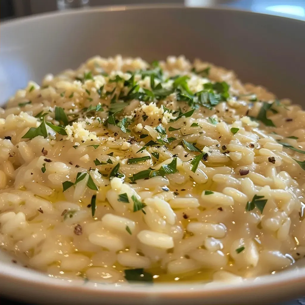 ['Creamy, green Wirsingrisotto with a crunchy hazelnut topping.', 'Close-up of rich risotto with cooked savoy cabbage and nuts.', 'Vibrant plate of creamy risotto featuring hazelnuts and herbs.', 'Delicious, plated Wirsingrisotto garnished with crushed nuts.']