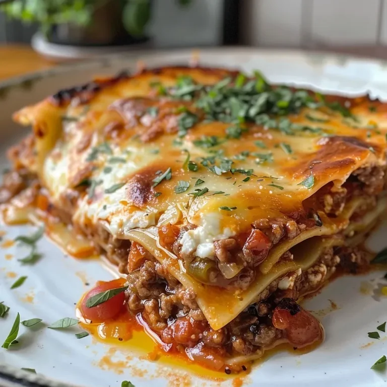 ['Close-up view of a juicy lasagna slice, showcasing layers of meat, cheese, and sauce.', 'Side view of a delicious homemade lasagna with rich meat and cheese layers.', 'Appetizing close-up of a portion of lasagna, highlighting melted mozzarella and herbs.', 'Detailed image of a lasagna slice, revealing ingredients like ground meat and ricotta.']