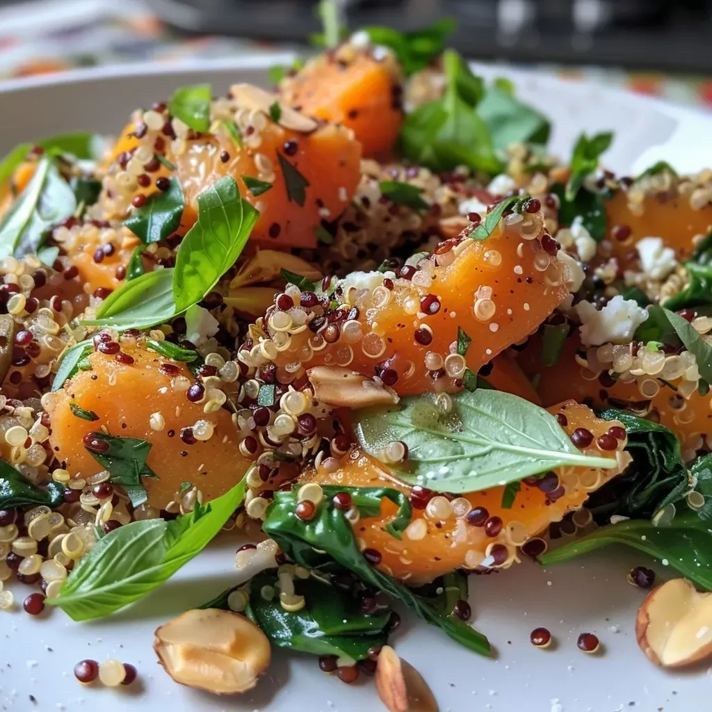 ['Close-up side view of a stuffed butternut squash filled with quinoa, vegetables, and herbs.', 'Juicy and colorful gefüllter Butternusskürbis showcasing a rich filling of quinoa and fresh ingredients.', 'Side perspective of a roasted butternut squash, elegantly filled with vibrant stuffing.', 'Detailed image of a delicious stuffed butternut squash highlighting its golden exterior and hearty contents.']