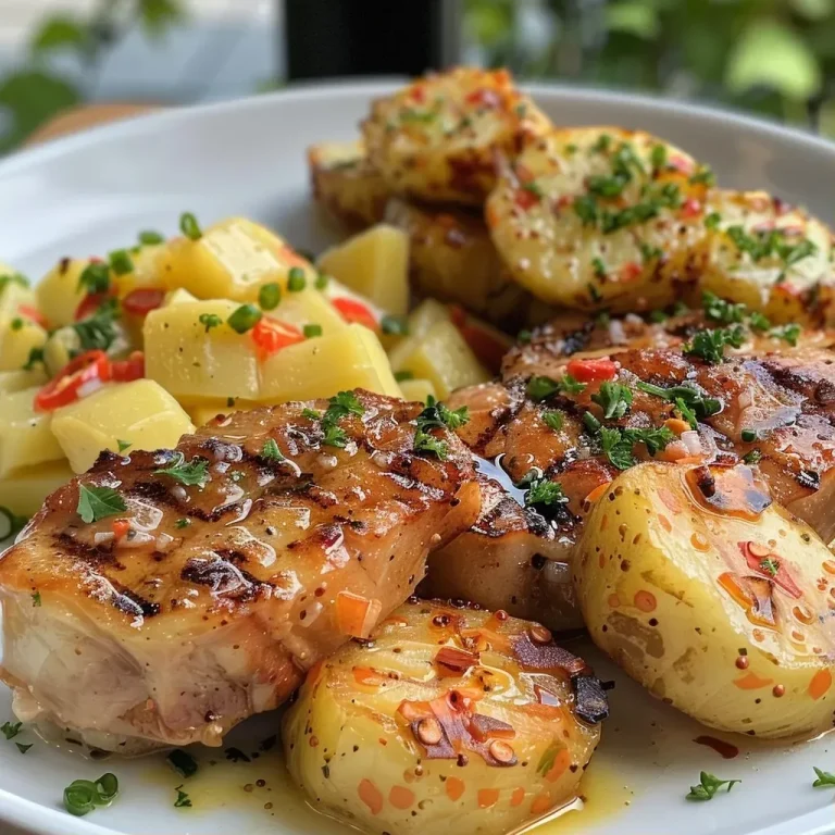 ['Close-up view of grilled cabbage skewers with a golden-brown finish.', 'Juicy Gegrillte Kohlspieße presented on a wooden board, garnished with herbs.', 'Side view of succulent grilled cabbage skewers with grilling marks and spices visible.', 'Freshly grilled cabbage skewers glistening with olive oil and herbs.']