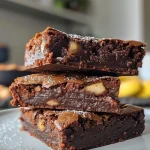 ['Close-up side view of healthy brownies made with applesauce, showcasing a moist texture.', 'Delicious brownies featuring applesauce with a glossy top and chopped walnuts visible.', 'Rich, chocolatey brownies with a side view highlighting their fudgy consistency and ingredients.', 'A vibrant photo of healthy brownies with applesauce, captured in natural light to emphasize freshness.']