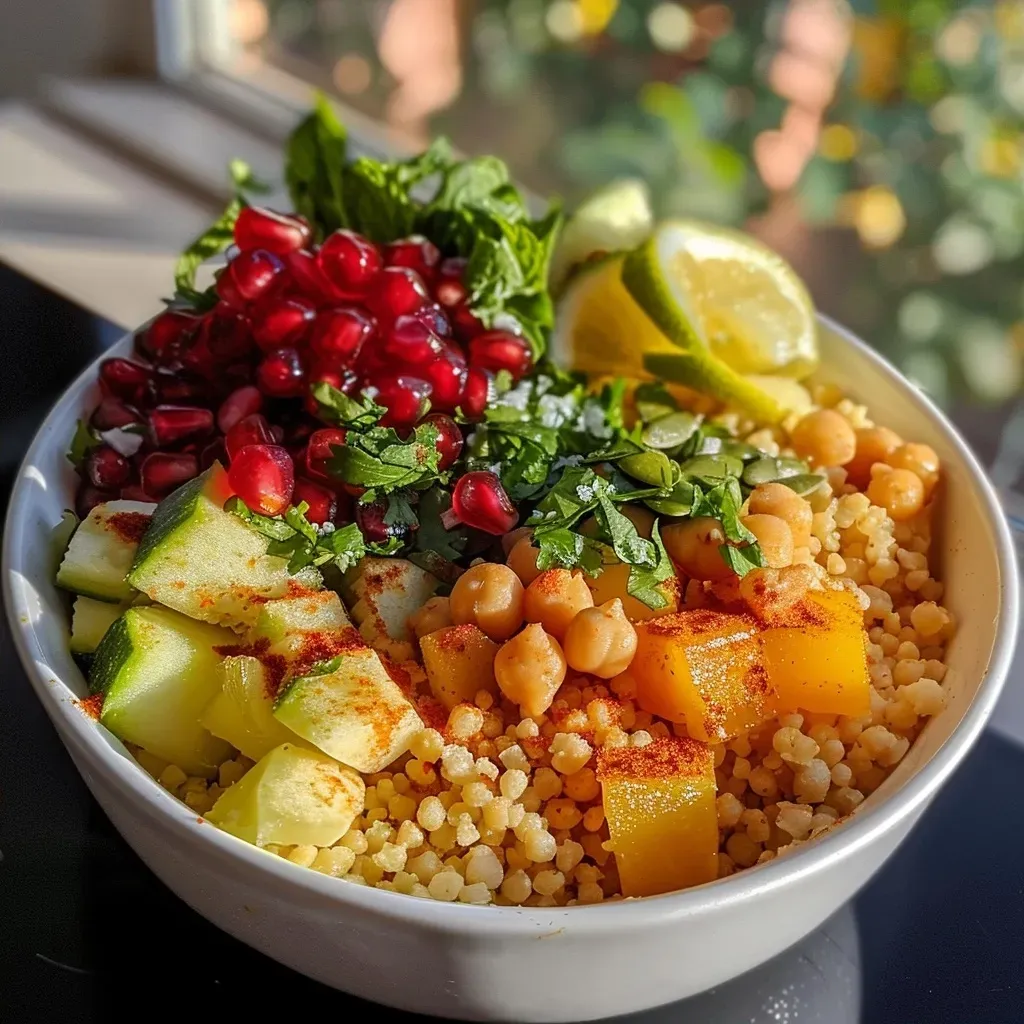 ['A vibrant golden bowl filled with a colorful mix of ingredients, showcasing turmeric as the main feature.', 'Close-up view of a richly colored salad with grains and vegetables, prominently displaying turmeric powder.', 'A side view of a golden bowl featuring a medley of fresh ingredients, emphasizing the bright turmeric color.', 'Detailed view of a golden bowl with a diverse array of colorful vegetables, with turmeric visible among the ingredients.']
