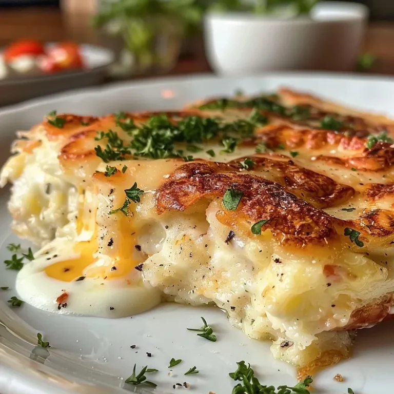 ['A close-up view of a juicy Hüttenkäse Eierauflauf in a baking dish, showcasing its golden top and colorful vegetable pieces.', 'Side view of a baked Hüttenkäse Eierauflauf, featuring a creamy texture and visible chunks of vegetables.', 'A deliciously baked Hüttenkäse Eierauflauf, highlighting its fluffy texture and garnished with fresh herbs.', 'Close-up image of a savory Hüttenkäse Eierauflauf, with a rich golden crust and vibrant diced vegetables peeking through.']