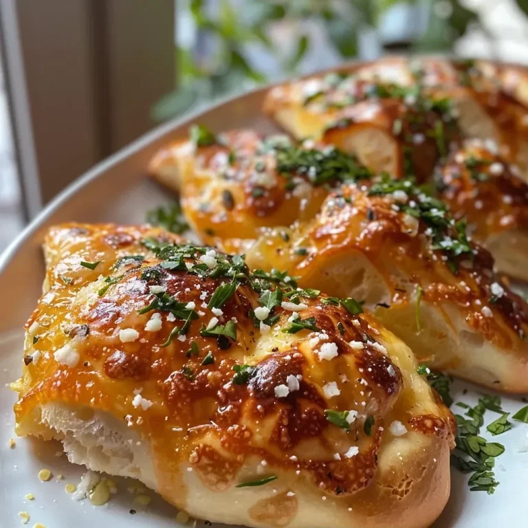['Side view of a golden brown Parmesankekse with a crispy texture.', 'Close-up of a flaky Parmesankekse topped with sesame and herbs.', 'Juicy Parmesankekse with a sprinkle of poppy seeds and paprika.', 'Detailed view of Parmesankekse showcasing its buttery layers and seasonings.']