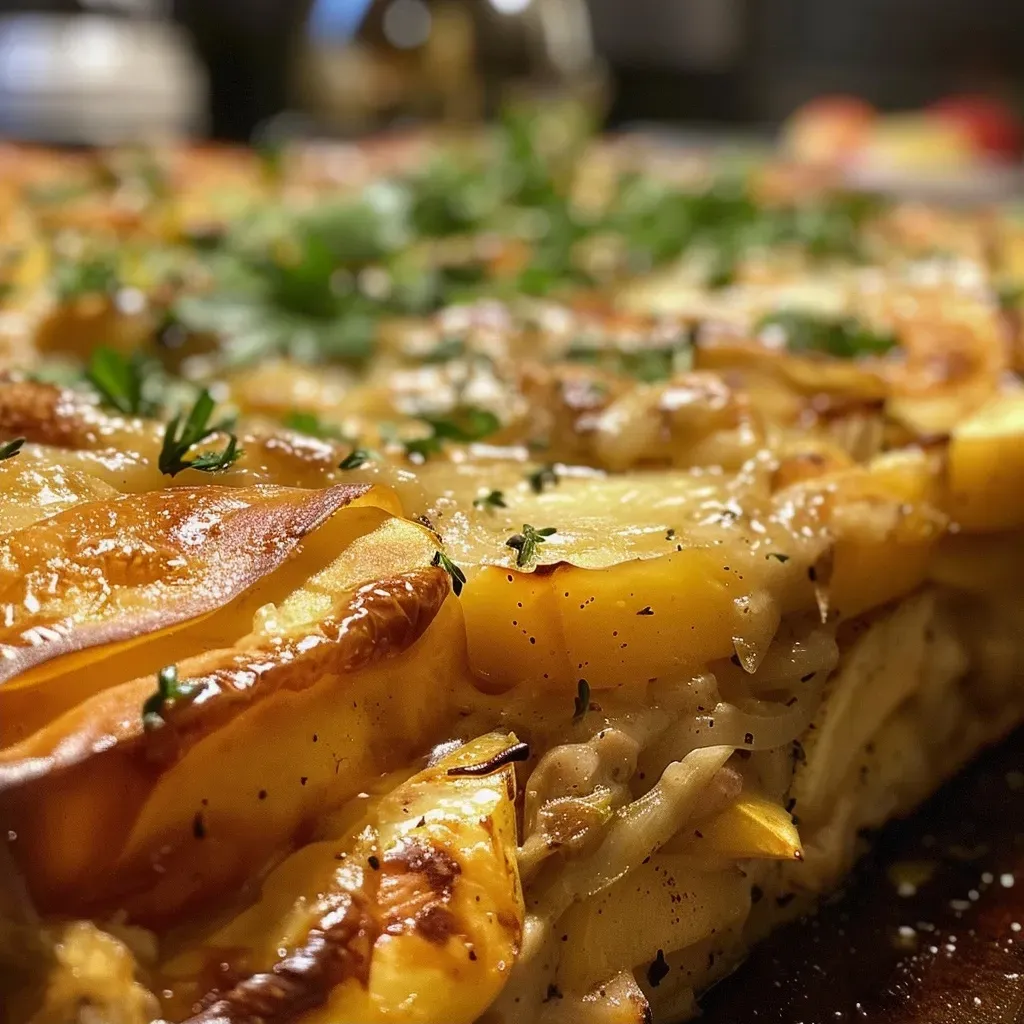 ['Close-up view of golden-brown Pastinaken Möhren Reibekuchen on a plate.', 'Crispy, freshly fried potato pancakes featuring parsnips and carrots.', 'Deliciously plated Pastinaken Möhren Reibekuchen garnished with optional sides.', 'Side view of well-browned vegetable fritters topped with apple sauce.']