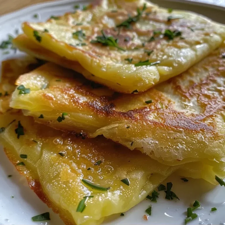 ['Close-up view of golden-brown Chinese pancakes filled with green onions.', 'Side angle shot of delicious Pfannkuchen with a crispy texture and visible onion filling.', 'Juicy Chinese pancakes stacked, showcasing the vibrant green onion pieces.', 'Appetizing image of Pfannkuchen mit Lauchzwiebeln, highlighting their flaky layers.']