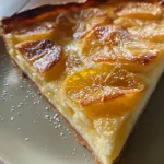 ['Close-up shot of a delicious Quittentarte, showcasing its golden crust and juicy filling.', 'Side view of a freshly baked Quittentarte with a rich quince filling, emphasizing its texture.', 'Detailed image of Quittentarte, highlighting the flaky pastry and vibrant color of the quince topping.', 'Close perspective of a Quittentarte, revealing its layers and inviting appearance.']