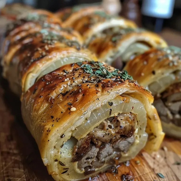 ['Close-up of a juicy Rinder-Kräuter-Rolle served on a bed of smooth potato-celery puree.', 'Side view photo of Rinder-Kräuter-Rolle, showcasing its herbs and juicy filling on creamy puree.', 'Gourmet dish featuring Rinder-Kräuter-Rolle with rich red wine sauce over potato-sellerie puree.', 'Detailed close-up of Rinder-Kräuter-Rolle, highlighting the freshness of herbs and velvety puree.']