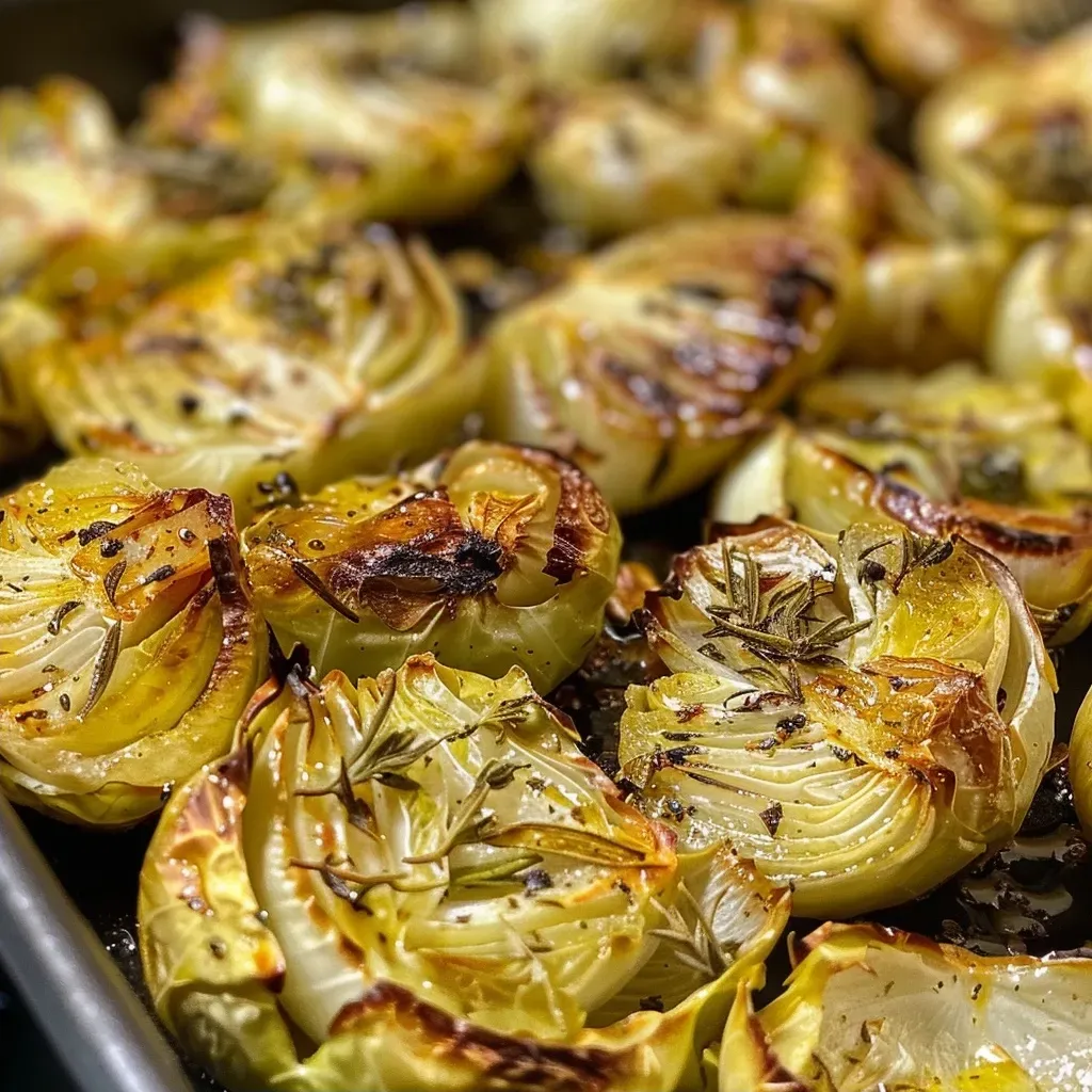 ['Close-up side view of roasted Brussels sprouts glistening with olive oil and spices.', 'Juicy, golden-brown roasted Brussels sprouts arranged attractively on a plate.', 'Freshly roasted Brussels sprouts with a sprinkle of seasoning, showcasing their vibrant color.', 'A delicious serving of oven-roasted Brussels sprouts, garnished and ready to eat.']