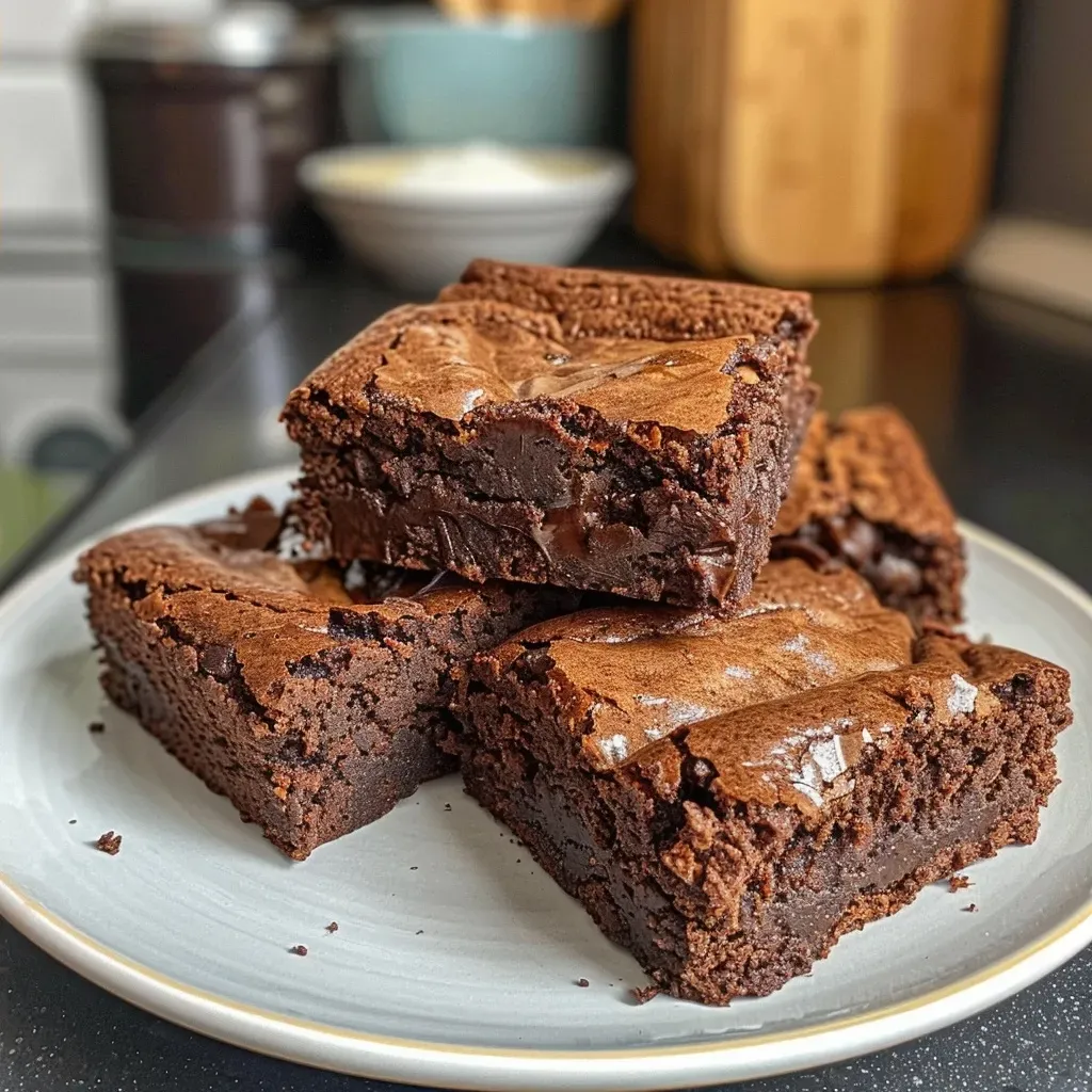 ['A close-up view of Schokoladen-Pflaumen Brownies showcasing moist chocolate texture with plum slices.', 'Side view of freshly baked Schokoladen-Pflaumen Brownies highlighting their rich chocolate and plum layers.', 'Detailed image of Schokoladen-Pflaumen Brownies with visible chocolatey top and juicy plum halves.', 'Juicy Schokoladen-Pflaumen Brownies presented in a close-up shot emphasizing chocolate and fruit combination.']