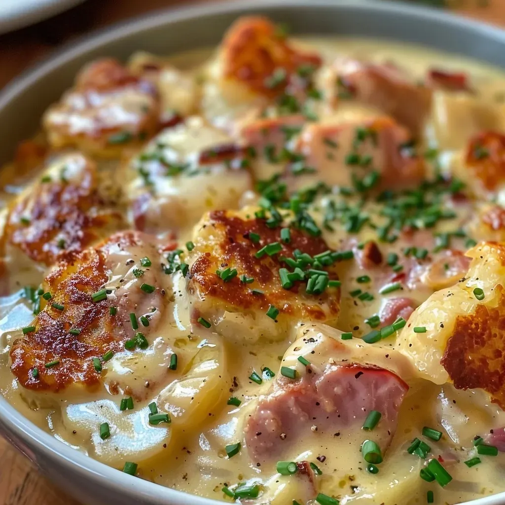 Close-up view of creamy Sellerie-Püree in a bowl, showcasing its smooth texture.