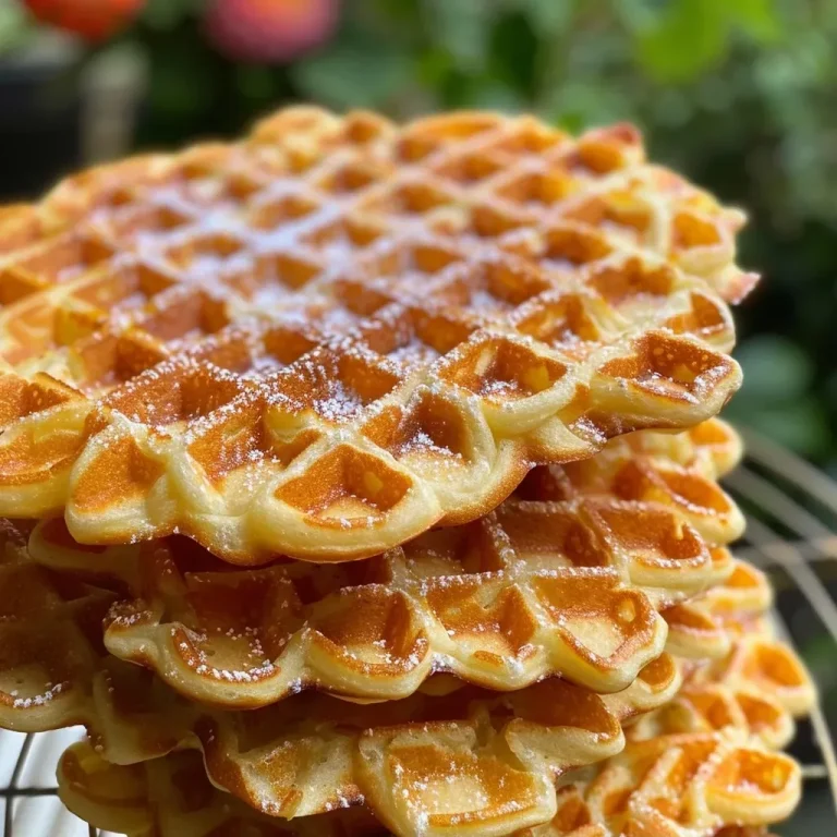 ['A close-up view of golden brown Kürbiswaffeln stacked on a white plate, garnished with cinnamon.', 'Side view of crispy Süße Kürbiswaffeln drizzled with syrup, showcasing their fluffy texture.', 'Juicy pumpkin waffles arranged beautifully with a sprinkle of powdered sugar and a touch of pumpkin spice.', 'A delectable stack of warm Kürbiswaffeln, rich in color, placed on a rustic wooden table.']
