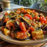 ['Close-up view of Toskana Aufstrich, showcasing vibrant colors and textures.', 'Side view image of Toskana Aufstrich with fresh vegetables and creamy spread.', 'Juicy and colorful Toskana Aufstrich in a dish, highlighting its ingredients.', 'Detailed close-up of Toskana Aufstrich featuring roasted vegetables and cream.']