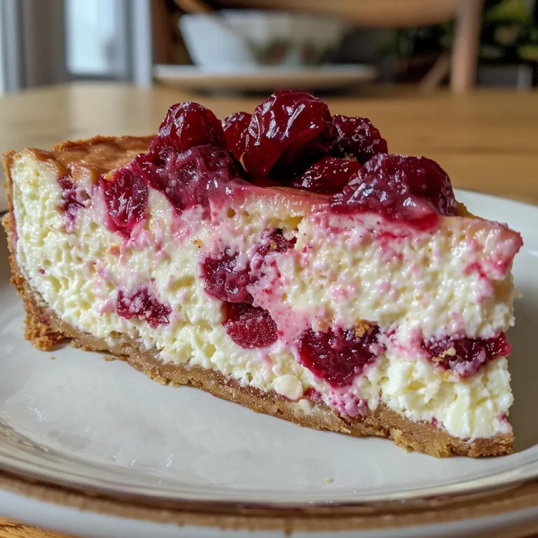 ['A close-up side view of a fluffy protein cheesecake without a crust, showcasing a creamy texture.', 'A delicious low-carb cheesecake displayed on a plate, highlighting its juicy layers and golden edges.', 'A succulent slice of protein cheesecake on a fork, emphasizing its fluffy consistency and fresh appearance.', 'A side view of a low-carb protein cheesecake, revealing its smooth surface and rich, creamy interior.']