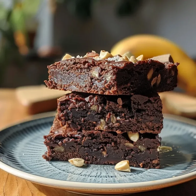 ['Close-up of vegan chickpea brownies with a glossy surface and chocolate chips.', 'Side view of a moist brownie slice showcasing its dense texture and chocolate pieces.', 'Deliciously fudgy vegan brownies topped with vegan chocolate drops on a plate.', 'A rich, chocolatey brownie made with chickpeas, looking decadent and inviting.']