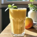 ['Close-up view of a creamy Zwetschgen smoothie garnished with cinnamon sugar.', 'Side view of a refreshing zwetschgen smoothie in a glass, topped with a dusting of cinnamon.', 'Delicious zwetschgen smoothie made from fresh plums, showcased from the side.', 'A rich, purple zwetschgen smoothie presented in a clear glass with a sprinkle of cinnamon.']