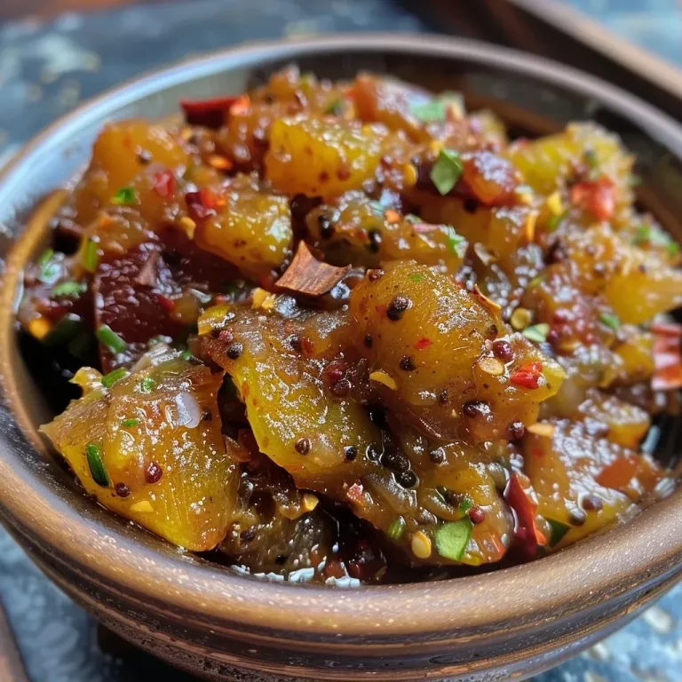 ['Close-up view of Aloo Bukhara chutney in a glass bowl, showcasing its vibrant color and texture.', 'Side view of a bowl filled with Aloo Bukhara chutney, highlighting juicy plums and spices.', 'Detailed image of homemade Aloo Bukhara chutney, with visible chunks of ripe plums and spices.', 'Close-up side shot of Aloo Bukhara chutney, featuring a mix of plums and shallots.']