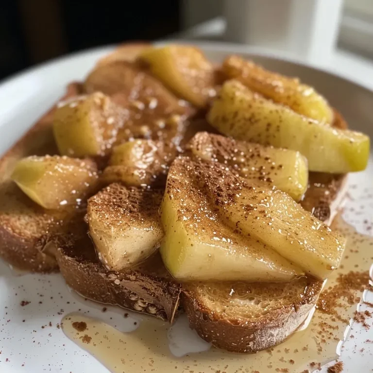 ['Close-up of a slice of apple cinnamon toast with a golden-brown crust and apple slices on top.', 'Side view of delicious apple cinnamon toast showcasing the melted butter and sprinkled cinnamon.', 'Thick slice of toast topped with Fuji apple slices, sugar, and cinnamon, presented on a rustic plate.', 'Juicy apple cinnamon toast featuring a buttery surface and colorful apple decorations.']