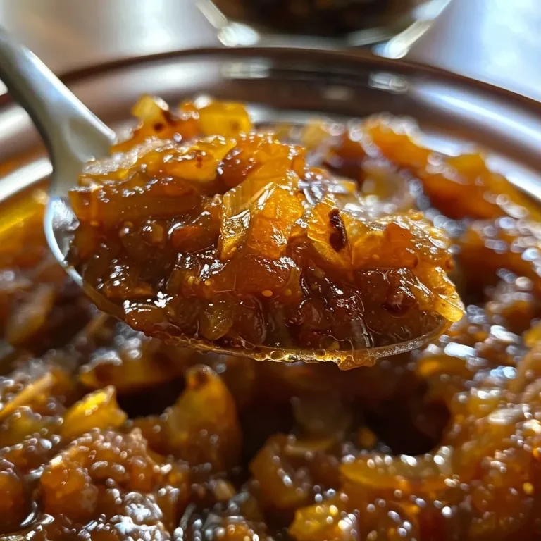 ['Close-up view of a jar of Birnen Chutney with visible chunks of pears and spices.', 'A side view of a jar filled with rich, dark-colored Birnen Chutney displaying pear pieces.', 'Detailed image of Birnen Chutney with a glistening texture, showcasing ingredients like chili and cinnamon.', 'Side perspective of homemade Birnen Chutney, highlighting spices and fruit in a glass jar.']