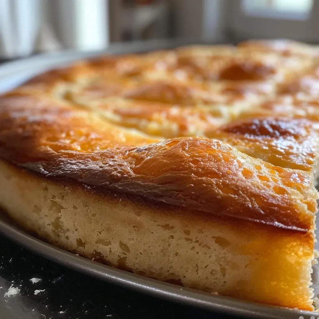 ['Close-up of a golden-brown Birnen-Pfannkuchen with slices of pear.', 'Side view of a fluffy pancake filled with pear, topped with a light sprinkle of cinnamon.', 'Juicy Birnen-Pfannkuchen resting on a plate, showcasing sweet pear pieces.', 'Rich, fluffy pancake with a texture detailed, highlighting the pear filling.']