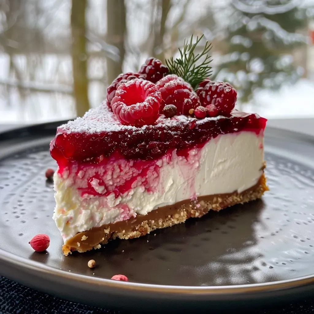 ['Close-up shot of beetroot cheesecake bites topped with crushed pistachios.', 'Side view of colorful cheesecake squares featuring red beet and green pistachios.', 'Juicy cheesecake pieces displayed on a plate, garnished with pistachio crumbs.', 'Tasty cheesecake bites with a vibrant beetroot layer and a sprinkle of nuts.']