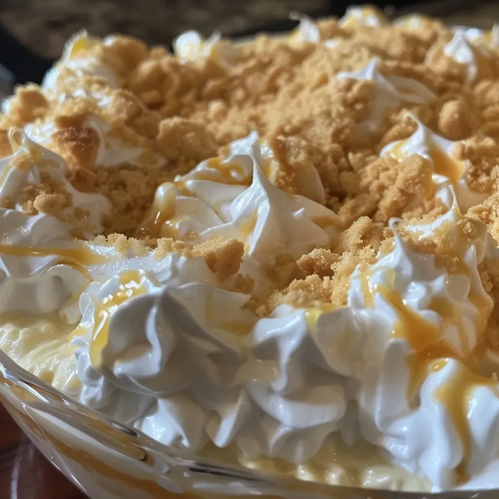 ['Creamy caramel dip in a bowl with a smooth texture and a side view.', 'Close-up side view of a delicious caramel dip garnished with caramel topping.', 'Rich and creamy caramel dip displayed in a beautiful bowl on a surface.', 'A textural close-up of a creamy caramel dip, emphasizing its smooth consistency.']