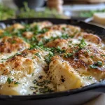 ['Close-up view of baked leeks with a side of spicy lentils.', 'A juicy serving of roasted leeks paired with seasoned lentils.', 'Deliciously baked leeks alongside a bowl of flavorful lentils.', 'Side view of baked leeks topped with spices, served with lentils.']