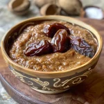 ['Close-up side view of a creamy caramel sauce in a glass jar.', 'Thick and glossy healthy caramel sauce served with a spoon.', 'Smooth, homemade caramel sauce drizzled over a piece of fruit.', 'Freshly made caramel sauce with a rich golden color in a bowl.']