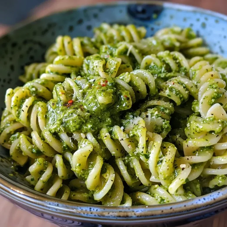 ['Close-up view of gluten-free vegan pumpkin pesto with pasta.', 'Side angle of vibrant pumpkin pesto mixed with gluten-free pasta.', 'Juicy gluten-free vegan pumpkin pesto plated with Casarecce pasta.', 'Detailed look at creamy pumpkin pesto alongside gluten-free pasta.']