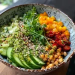 ['A vibrant Grüne Power Bowl featuring spitzkohl salad, millet, and roasted chickpeas.', 'Close-up view of a healthy Grüne Power Bowl with fresh vegetables and grains.', 'A colorful dish showcasing spitzkohl salad topped with crunchy chickpeas and millet.', 'A delicious bowl filled with spitzkohl, millet, roasted chickpeas, and a variety of fresh ingredients.']