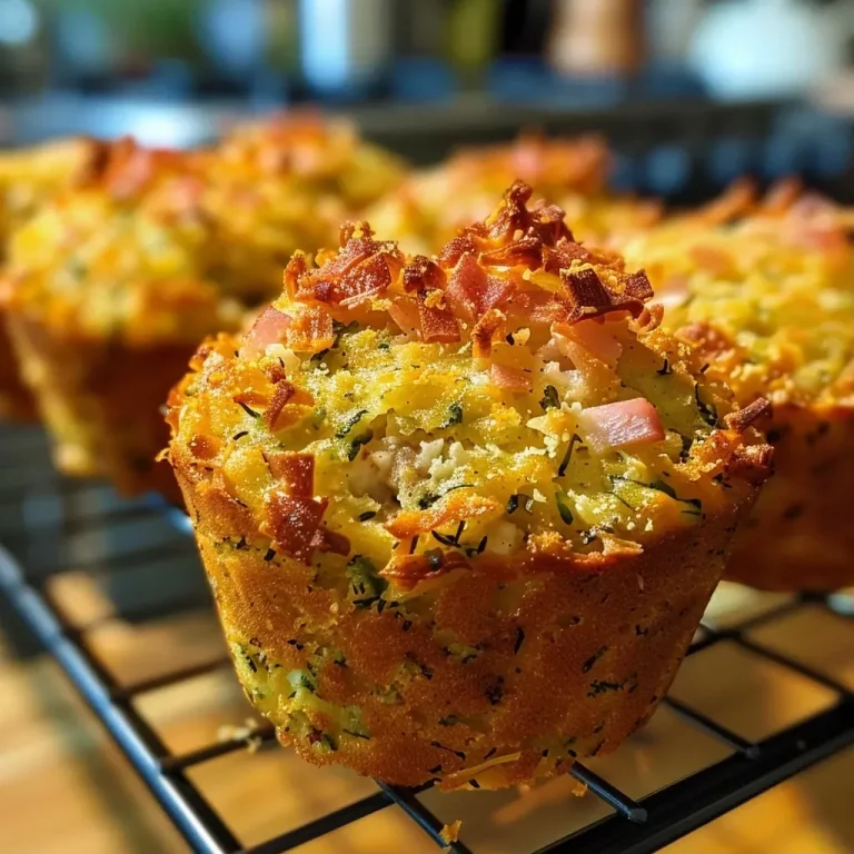 ['Close-up of freshly baked Grünkohl muffins, showcasing their green texture and golden tops.', 'Side view of juicy Grünkohl muffins with a crispy exterior and green kale visible.', 'A plate of Grünkohl muffins highlighting their moist appearance and sprinkled pine nuts on top.', 'Detailed shot of Grünkohl muffins revealing the ingredients like kale and feta inside.']