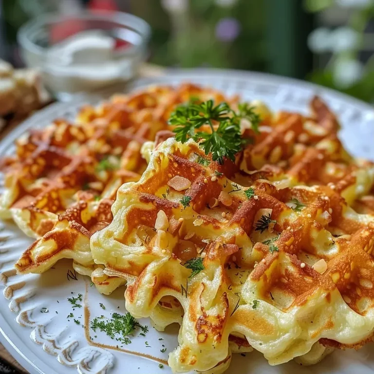['A close-up view of crispy Kartoffelwaffeln served with fresh asparagus.', 'Side view of Kartoffelwaffeln topped with green asparagus spears on a plate.', 'Juicy Kartoffelwaffeln arranged next to vibrant asparagus stalks.', 'Detailed shot of Kartoffelwaffeln accompanied by asparagus on a dining surface.']