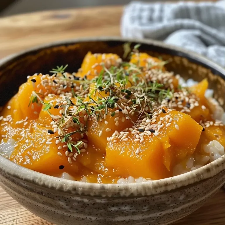 ['Close-up view of a bowl of Korean pumpkin porridge with rice dumplings.', 'Side view of a creamy kabocha porridge topped with small rice dumplings.', 'Delicious Korean pumpkin porridge served in a bowl with a spoon beside it.', 'Warm, inviting bowl of pumpkin porridge with colorful rice dumplings.']