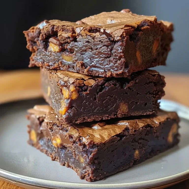 ['Close-up of rich, chocolatey Kürbis-Brownies with a moist texture, featuring a brown exterior and hints of pumpkin peeking through.', 'Side view of decadent Kürbis-Brownies, showcasing their shiny top and soft, tender edges, layered with dark chocolate.', 'Detailed image of Kürbis-Brownies, highlighting their dense structure and inviting sheen, with spices subtly suggested in the appearance.', 'Close-up shot of Kürbis-Brownies showing a luscious, gooey texture and chocolate chunks, set against a simple background.']