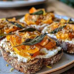 ['Close-up of a slice of Kürbis-Toast topped with melted Emmentaler and diced pears.', 'Side view of Kürbis-Toast featuring grated pumpkin and ginger, drizzled with olive oil.', 'Juicy Kürbis-Toast arranged with fresh ingredients like pears, ginger, and onions.', 'Gourmet Kürbis-Toast showing a golden crust, garnished with chopped pears and spices.']