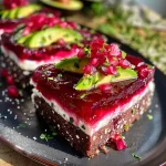 ['A close-up photo of vibrant, juicy Laktosefreie Rote-Bete-Pfannkuchen showcasing its rich color and ingredients.', 'Side view of delicious Laktosefreie Rote-Bete-Pfannkuchen, highlighting its texture and garnishing with salad and avocado.', 'A detailed image of Laktosefreie Rote-Bete-Pfannkuchen, featuring a mix of vibrant colors from beets and fresh ingredients.', 'Close-up side view of Rote-Bete-Pfannkuchen with avocado and field salad, emphasizing its appetizing presentation.']