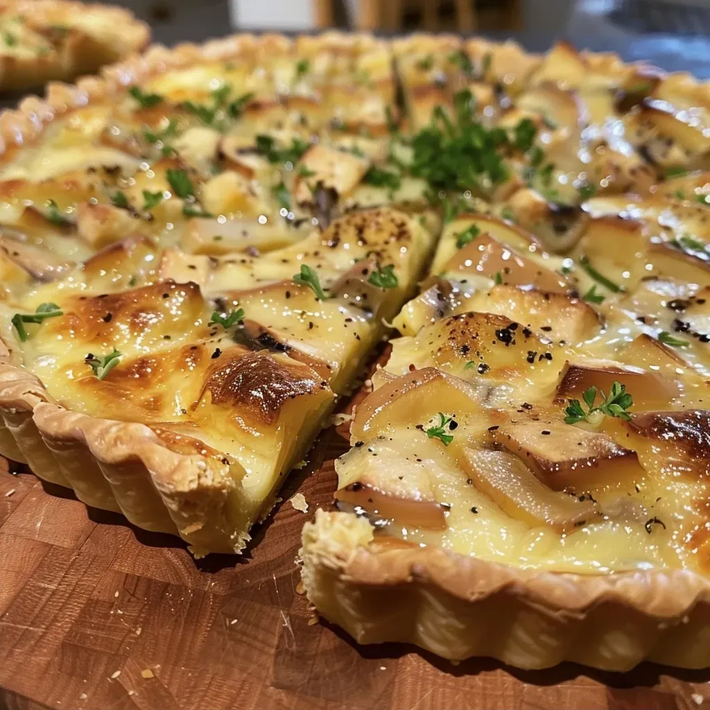 ['Close-up view of Lauch Käse Tarteletts topped with onion confit and grapes.', 'Side view of delicious Lauch Käse Tarteletts, showcasing their creamy filling and golden crust.', 'Juicy Lauch Käse Tarteletts with caramelized onions and vibrant grapes, captured in detail.', 'Aesthetic presentation of Lauch Käse Tarteletts, highlighting textures and colors of the ingredients.']