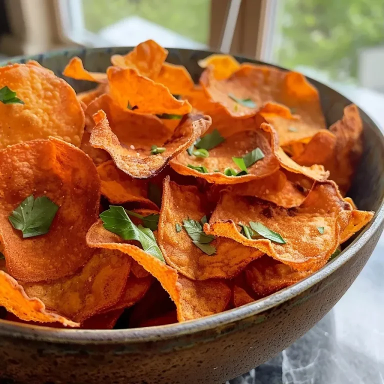 ['Close-up view of homemade lentil chips on a wooden surface.', 'Side view of crispy lentil chips arranged in a bowl.', 'Freshly made lentil chips with a sprinkle of spices, displayed attractively.', 'Detailed photo of golden-brown lentil chips, ready to be served.']