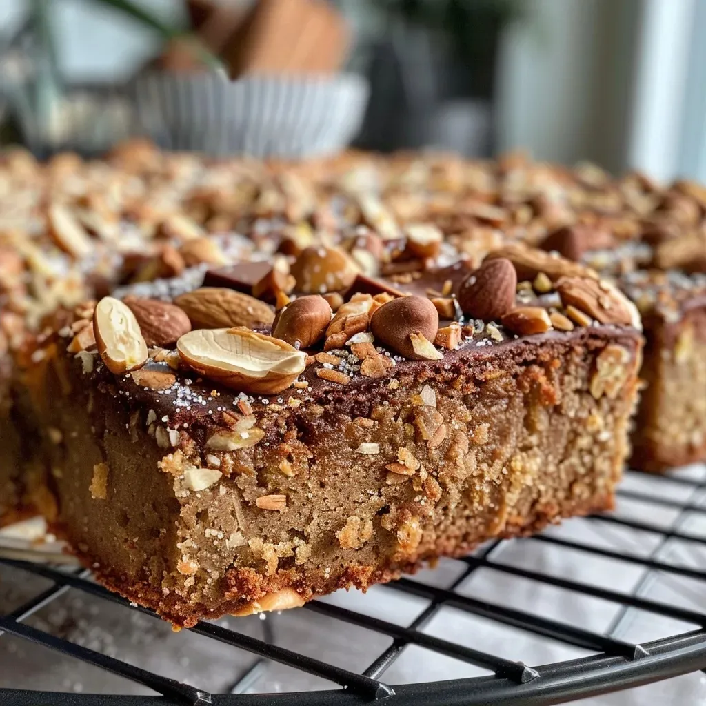 ['Close-up view of a gluten-free chocolate chestnut hazelnut cake.', 'Side view of a delicious Maronen-Haselnusskuchen topped with chocolate.', 'Juicy chocolate hazelnut cake visually appealing with a glossy chocolate glaze.', 'Detailed shot of a moist chestnut and hazelnut cake, showcasing its rich texture.']