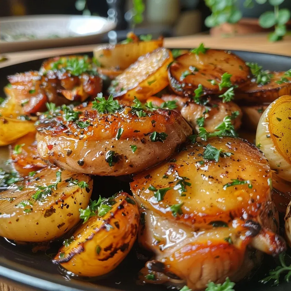 ['Close-up of roasted chestnuts in a baking dish, showcasing their shiny, brown skins.', 'Side view of juicy, roasted Maronen, with some cracked open to reveal the soft interior.', 'A detailed shot of Maronen roasting in an oven, highlighting their golden-brown color.', 'Warm, freshly roasted chestnuts presented on a wooden surface, emphasizing their texture.']