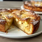 ['Close-up side view of a moist Pastinaken-Birnen-Kuchen showcasing the pear topping and crumb.', 'Detailed side view of a slice of Pastinaken-Birnen-Kuchen, highlighting its texture and ingredients.', 'Juicy slice of Pastinaken-Birnen-Kuchen with visible pear pieces and a golden crust.', 'Side profile of a deliciously baked Pastinaken-Birnen-Kuchen, focusing on its inviting appearance.']