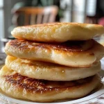 ['Side view of a golden-brown Pfannkuchen on a plate.', 'Close-up of a fluffy Pfannkuchen, showcasing its texture.', 'Deliciously stacked Pfannkuchen with a light sheen.', 'A plate of freshly made Pfannkuchen with a moist appearance.']