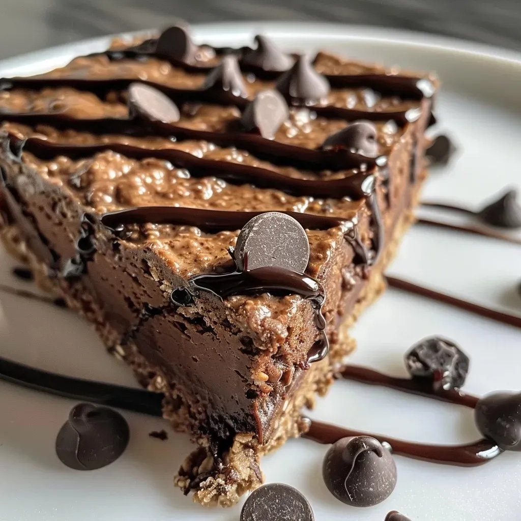 ['A close-up side view of a moist protein cake with a chocolate glaze and dark chocolate chips.', 'A luscious protein cake showing layers, with melted chocolate chips and a rich, creamy texture.', 'A detailed side view of a protein cake adorned with chocolate chips, highlighting its moistness.', 'A close-up of a decadent protein cake featuring a glossy chocolate surface and a fluffy interior.']