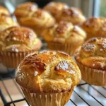 ['Close-up view of freshly baked Quitten Muffins arranged in paper cups.', 'Side perspective of soft and golden Quitten Muffins, showcasing their texture.', 'Juicy Quitten Muffins in bright paper liners, highlighting their delectable appearance.', 'Detailed side shot of moist Quitten Muffins with a rich golden crust.']