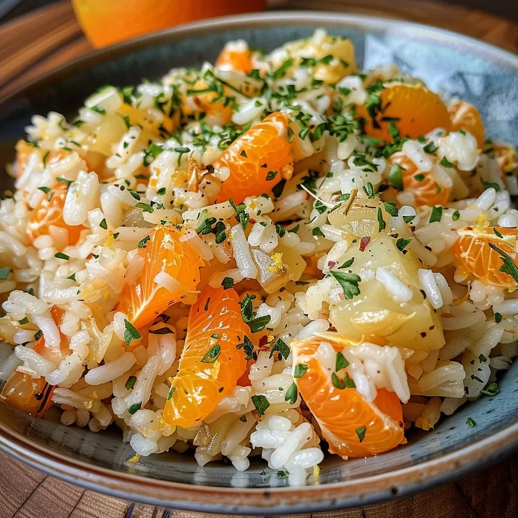 ['Close-up of a vibrant bowl of Rosenkohl-Reis-Pfanne topped with mixed nuts.', 'Side view of a delicious rice dish featuring Brussels sprouts and colorful toppings.', 'Juicy Rosenkohl-Reis-Pfanne served in a bowl, showcasing its fresh ingredients.', 'Tasty vegetable rice bowl with Brussels sprouts, carrots, and a nut topping.']