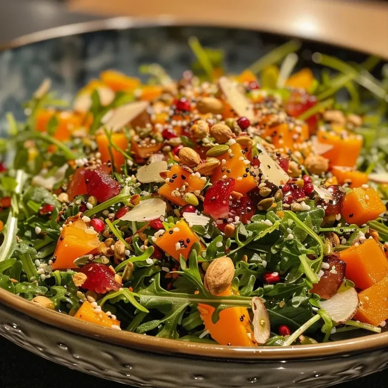 ['Close-up view of a colorful Zwetschgen Kürbis Vogerlsalat with fresh ingredients.', 'Side angle of a delicious Zwetschgen Kürbis Vogerlsalat garnished with herbs.', 'Vibrant Zwetschgen Kürbis Vogerlsalat featuring squash and plums on a plate.', 'Detailed shot of a salad with Zwetschgen, pumpkin, and arugula ingredients.']