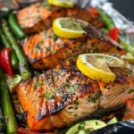 Gegrilltes Lachs-Foilpack mit saisonalem Gemüse